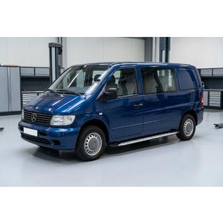 Бокові пороги Shining V1 (2 шт., Алюміній) Mercedes Vito W638 1996-2003 рр. фото 1