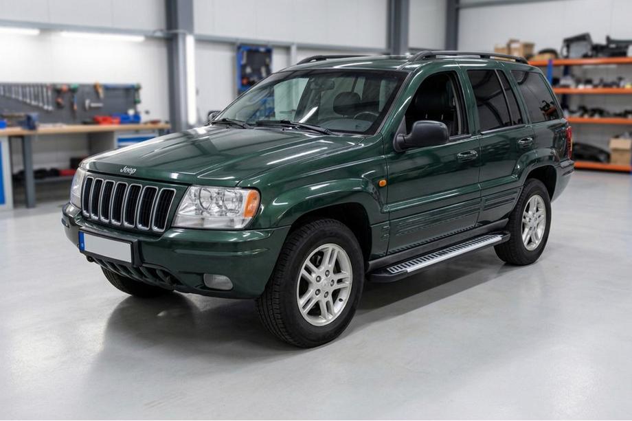 Jeep Grand Cherokee WJ 1999-2004 рр. Бокові пороги Line (2 шт., Алюміній) Фото 1