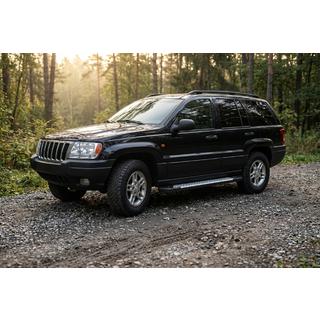 Бокові пороги Allmond Grey (2 шт., Алюміній) Jeep Grand Cherokee WJ 1999-2004 рр. фото 1