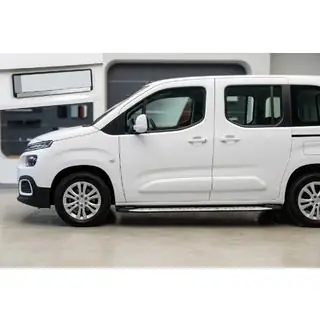 Бокові пороги Shining V1 (2 шт., алюміній) Citroen Berlingo/Multispace 2018- рр. фото 1