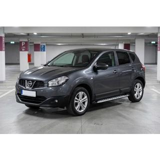 Бокові пороги Shining V1 (2 шт., Алюміній) Nissan Qashqai 2010-2014 рр. фото 1