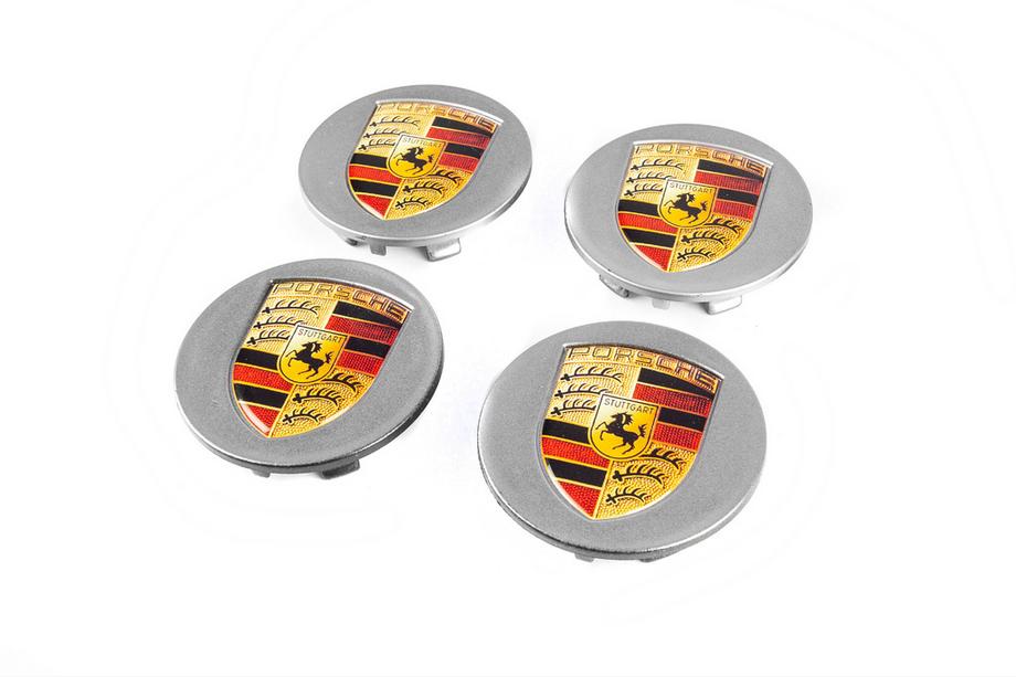 Porsche Заглушки у диски 76/71мм сірі (4 шт) Image