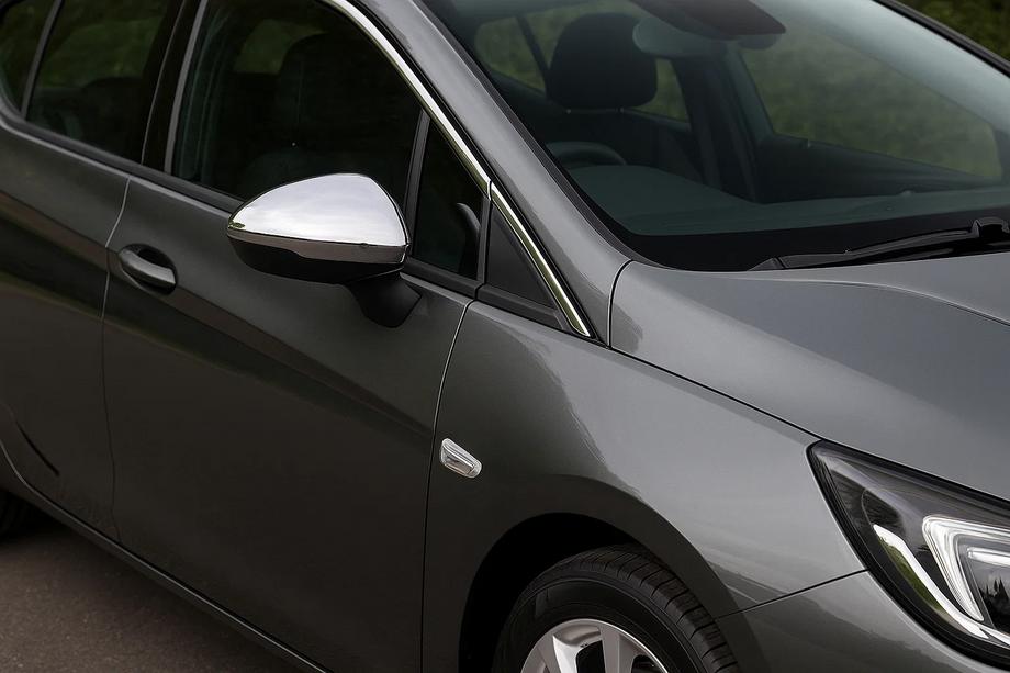 Opel Astra K 2016-2021 рр. Накладка на дзеркала (2 шт, нерж.) Image