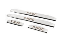 Volkswagen T-Roc 2017-2025 рр. Накладки на пороги (4 шт, нерж.) фото 2