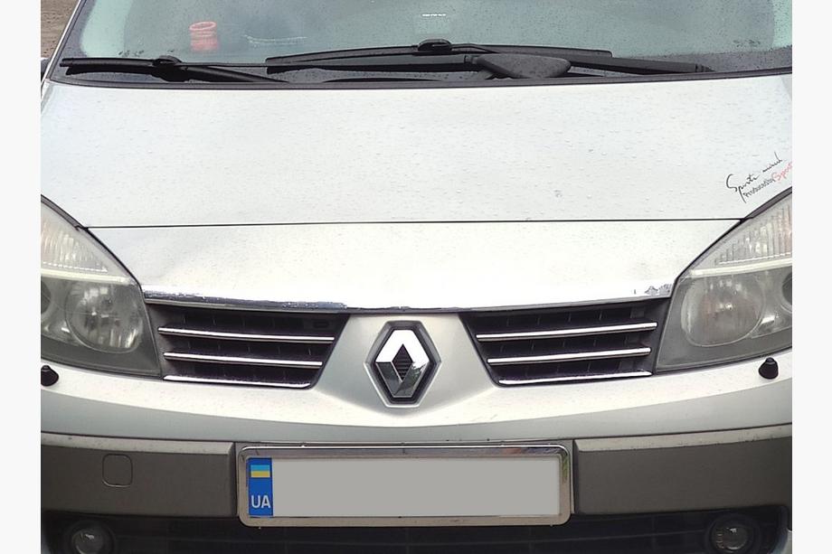 Renault Scenic/Grand 2003-2009 рр. Накладки на решітку (4 шт, нерж) Фото 1