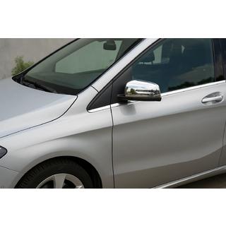 Накладки на дзеркала (2 шт, нерж.) Mercedes B-class W246 2011-2018 рр. фото 1