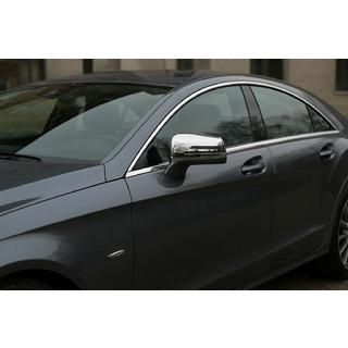 Накладки на дзеркала (2 шт, нерж.) Mercedes CLS C218 2011-2018 рр. фото 1