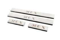 Fiat 500X 2014-2024 рр. Накладки на пороги (4 шт, нерж) фото 2