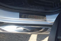 Citroen C-Crosser 2007-2013 рр. Накладки на пороги (4 шт, нерж) фото 5