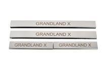 Opel Grandland X 2017- рр. Накладки на пороги (4 шт, нерж) фото 1