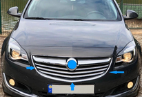 Opel Insignia 2008-2017 рр. Накладки на решітку (2014-2017, нерж) фото 3