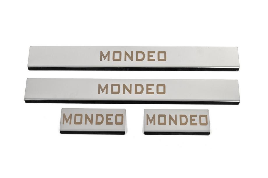 Ford Mondeo 2014-2022 рр. Накладка на пороги (4 шт, нерж) Image
