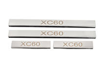 Volvo XC60 2017- рр. Накладка на пороги (4 шт, нерж) фото 1