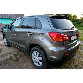 Накладка на задній бампер Carmos (2010-2019, нерж) Mitsubishi ASX 2010-2023 рр. фото 3