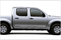 Nissan Navara 2006-2015 рр. Молдини на двері (4 шт, нерж) фото 1