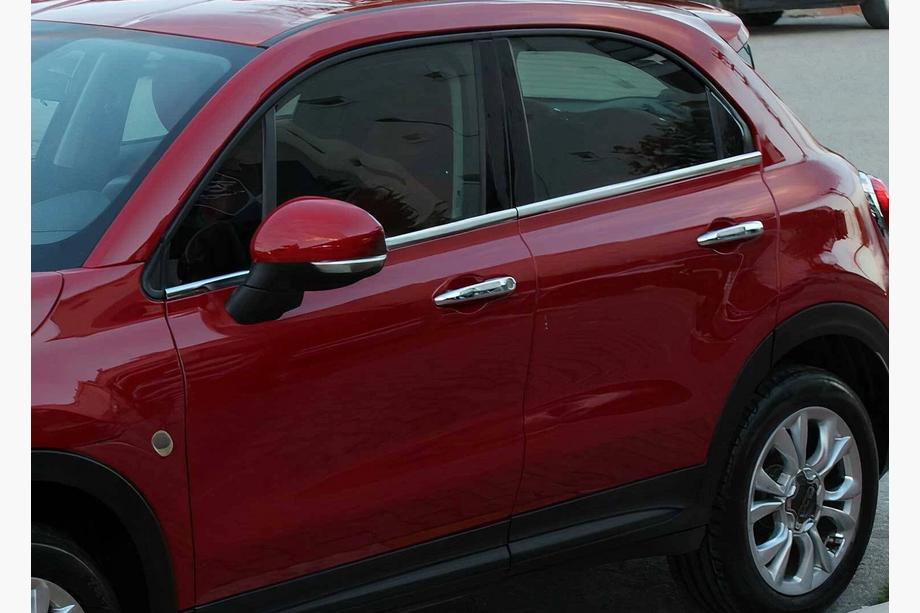 Fiat 500X 2014-2024 рр. Молдинг скла (4 шт., нерж.) Image