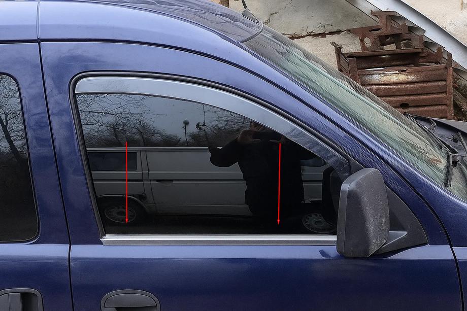 Opel Combo 2002-2012 рр. Молдинг скла (2 шт., нерж.) Image