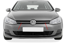 Volkswagen Golf 7/E-Golf 2012-2020 рр. Накладки на решітку (на верх, нерж) фото 3