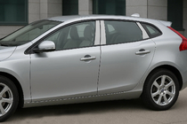 Volvo V40 2012- рр. Накладки на дверні стійки (нерж) фото 1