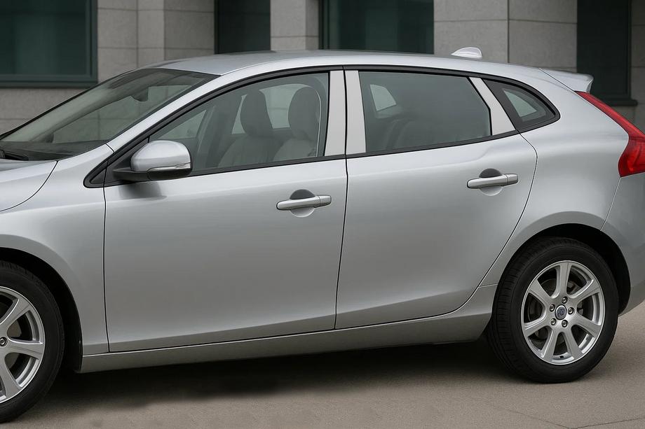Volvo V40 2012- рр. Накладки на дверні стійки (нерж) Image