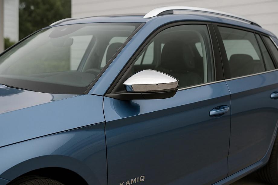 Skoda Kamiq 2019- рр. Накладки на дзеркала (2 шт, нерж.) Carmos Фото 1
