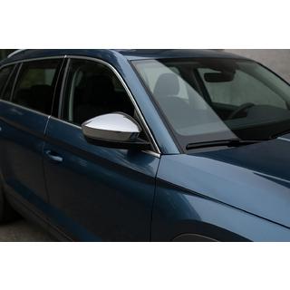 Накладки на дзеркала (2 шт, нерж.) Carmos Skoda Kodiaq 2016-2023 рр. фото 1