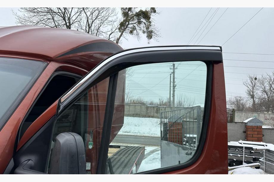 Volkswagen Crafter 2006-2016 рр. Вітровики (2 шт, EuroCap, Chrome) Image