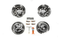 Iveco Daily 2014- рр. Ковпаки з нержавійки ОЕМ (2-катковий, 4 шт) фото 1