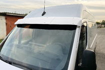 Mercedes Sprinter W907/W910 2018- рр. Козирок на лобове скло на рамі (Білий, 5мм) фото 1