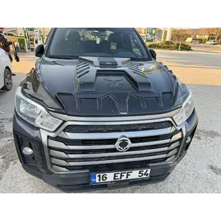 Накладка на капот Dragon (ABS) SsangYong Musso ІІ 2018- рр. фото 2