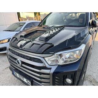 Накладка на капот Dragon (ABS) SsangYong Musso ІІ 2018- рр. фото 1