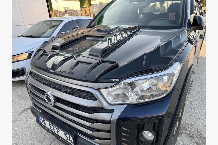 SsangYong Musso II 2018- рр. Накладка на капот (ABS) Фото 4