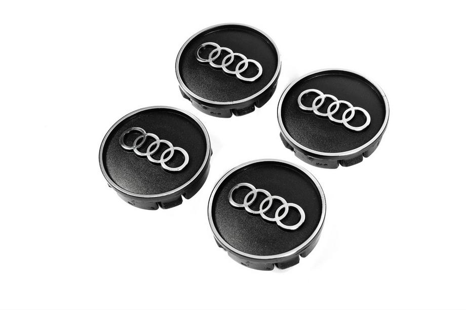 Audi Ковпачки диски чорні au5955 (59мм на 55мм, 4 шт) Фото 2