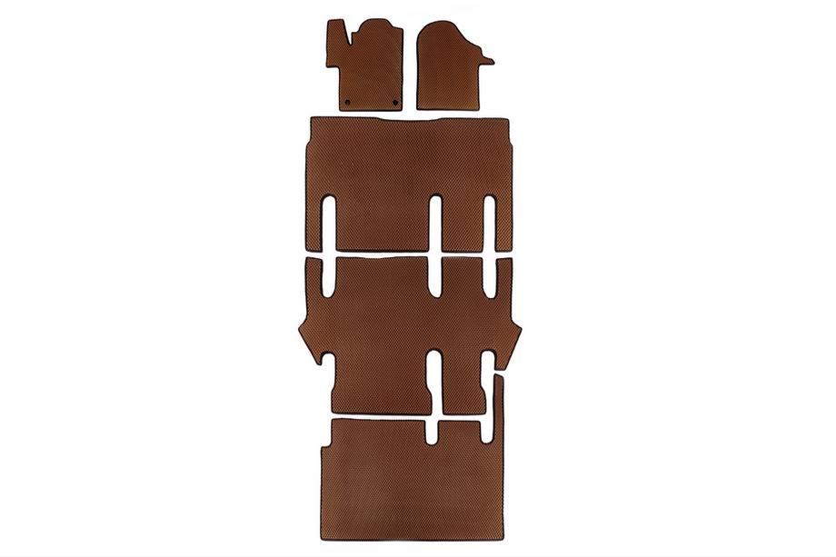 Mercedes Vito/V-class W447 2014- рр. Килимки EVA V-class, ExtraLong 2 бокових (Тільки самовивіз, повний салон, Коричневий) Image