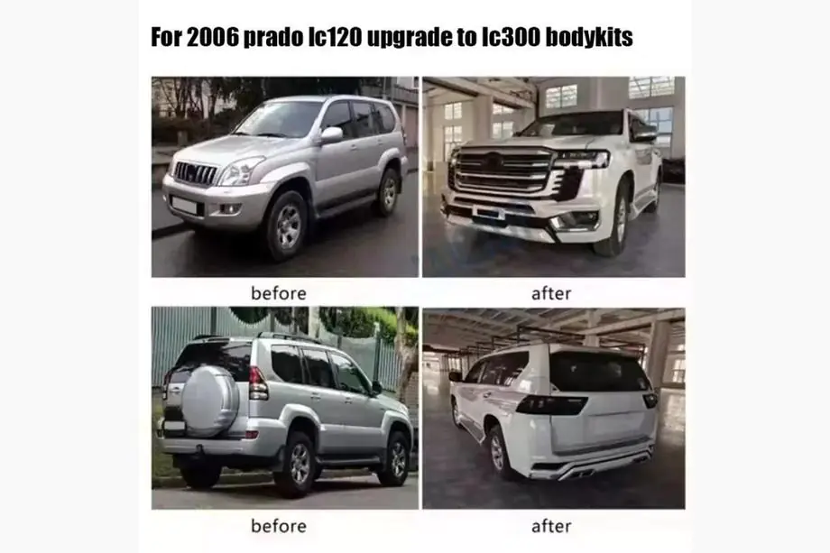 Toyota Land Cruiser Prado 120 2002-2009 рр. Комплект рестайлінгу на LC 300 Фото 7