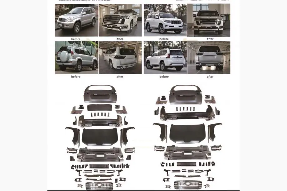 Toyota Land Cruiser Prado 120 2002-2009 рр. Комплект рестайлінгу на LC 300 Фото 6