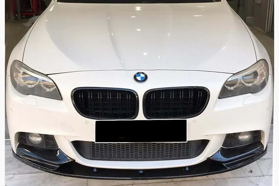 BMW 5 серія F10/F11 2010-2016 рр. Накладка на передній бампер DPT Lip V-2 (для M-Performance, чорний глянець)