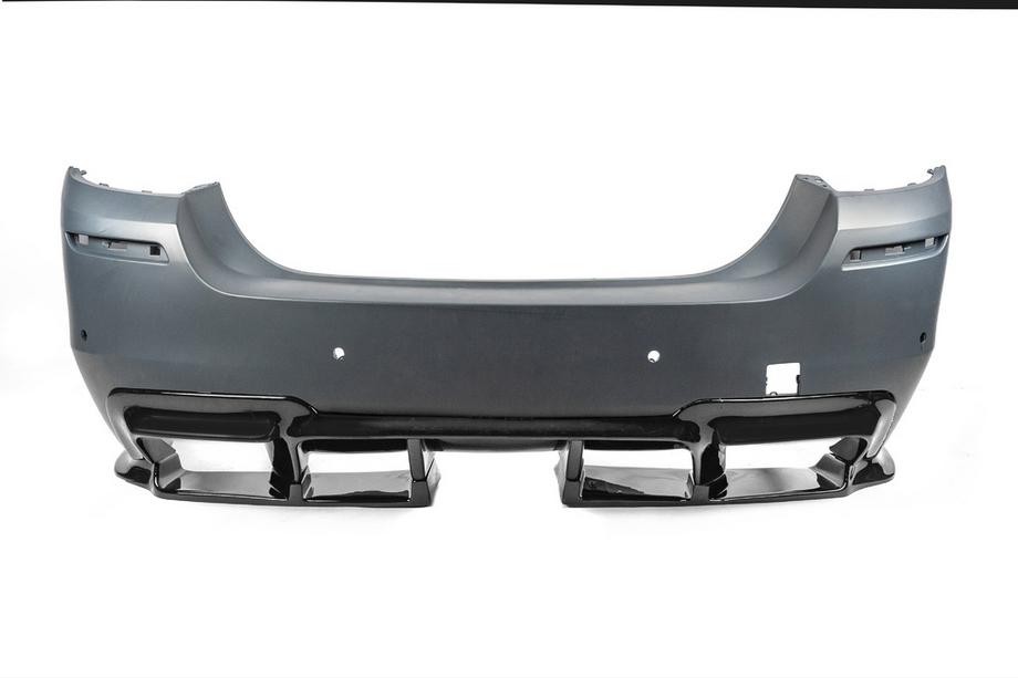 BMW 5 серія F10/F11 2010-2016 рр. Задній дифузор DPT V-1 (для M-Performance, чорний глянець) Фото 3