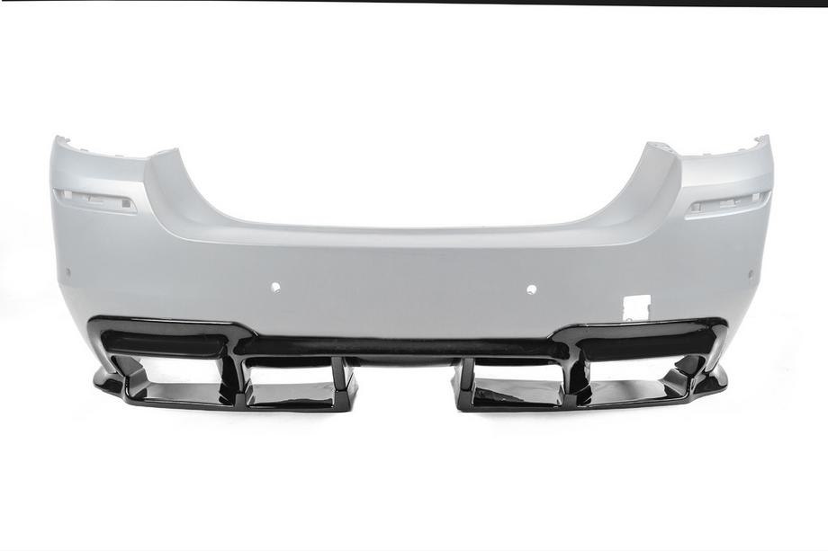 BMW 5 серія F10/F11 2010-2016 рр. Задній дифузор DPT V-1 (для M-Performance, чорний глянець) Фото 4