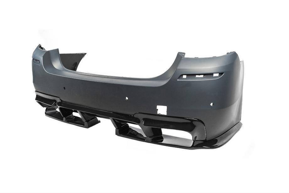 BMW 5 серія F10/F11 2010-2016 рр. Задній дифузор DPT V-1 (для M-Performance, чорний глянець) Фото 13