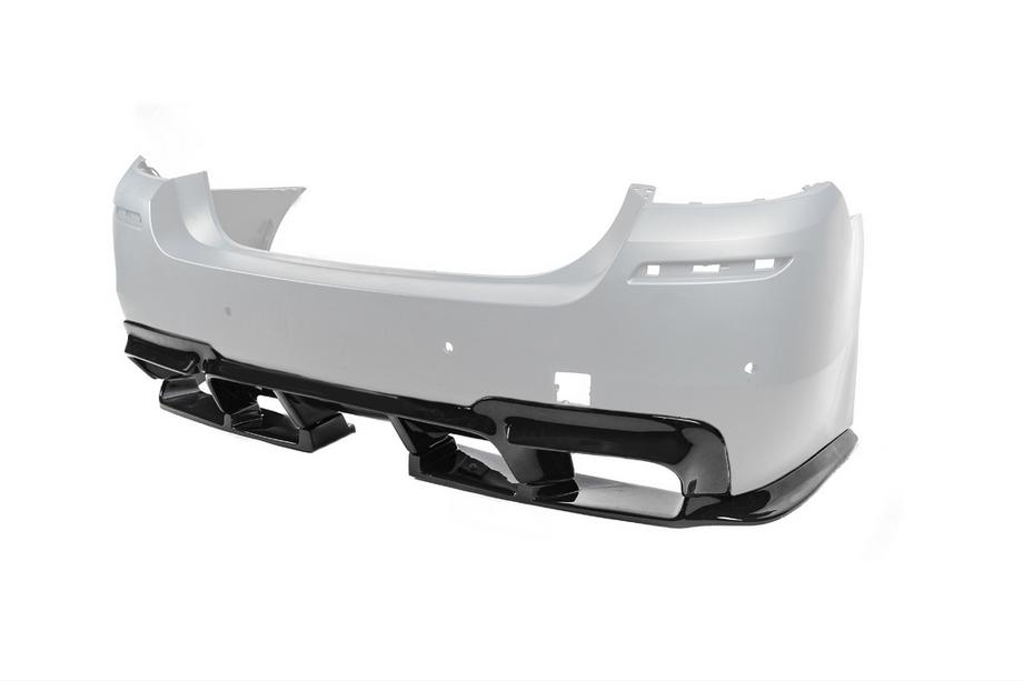 BMW 5 серія F10/F11 2010-2016 рр. Задній дифузор DPT V-1 (для M-Performance, чорний глянець) Фото 14