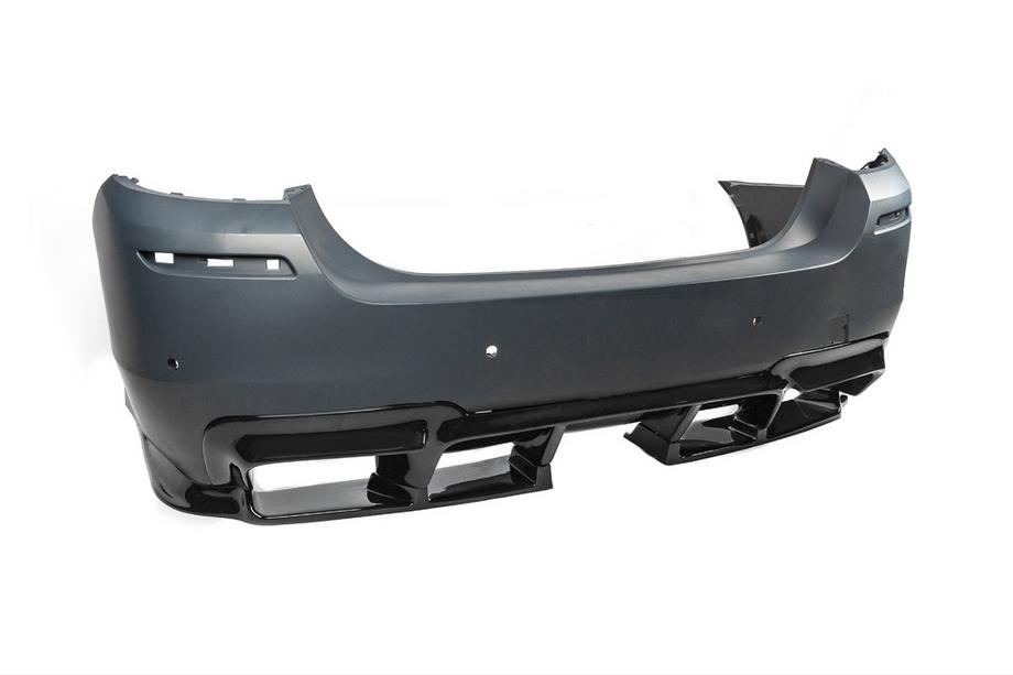 BMW 5 серія F10/F11 2010-2016 рр. Задній дифузор DPT V-1 (для M-Performance, чорний глянець) Фото 15