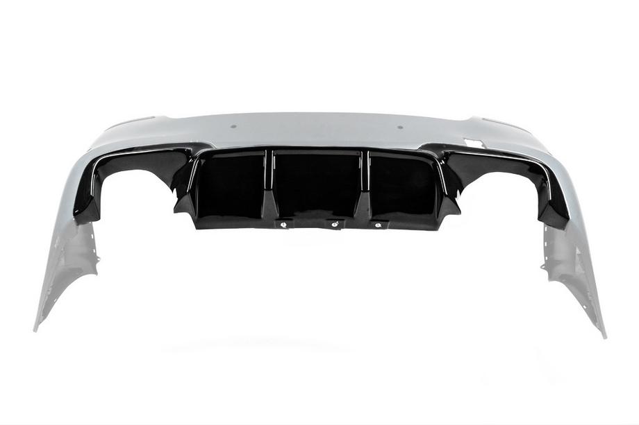 BMW 5 серія F10/F11 2010-2016 рр. Задній дифузор DPT V-2 (для M-Performance, чорний глянець) Фото 8