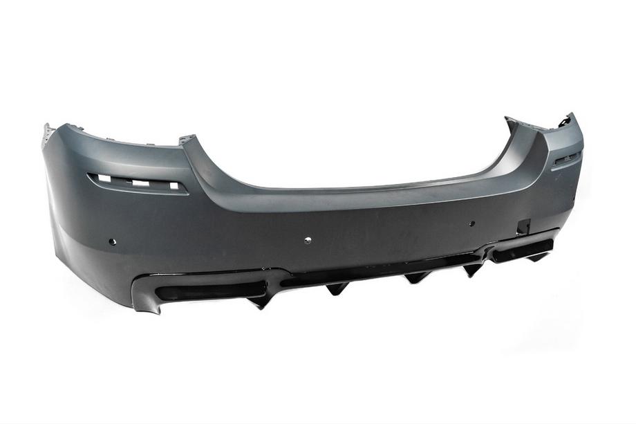 BMW 5 серія F10/F11 2010-2016 рр. Задній дифузор DPT V-2 (для M-Performance, чорний глянець) Фото 6