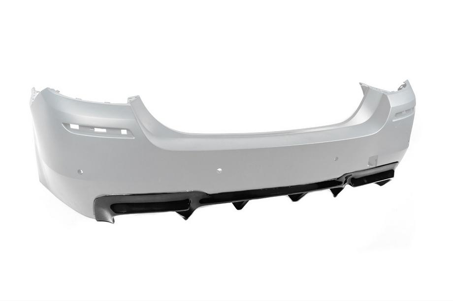 BMW 5 серія F10/F11 2010-2016 рр. Задній дифузор DPT V-2 (для M-Performance, чорний глянець) Фото 2