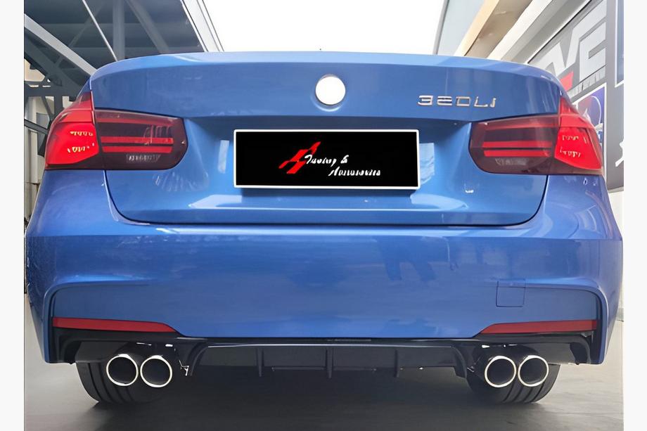 BMW 3 серія F30/F31 2012-2019 рр. Задній дифузор DPT V-2 (для M Performance, чорний глянець) Фото 1