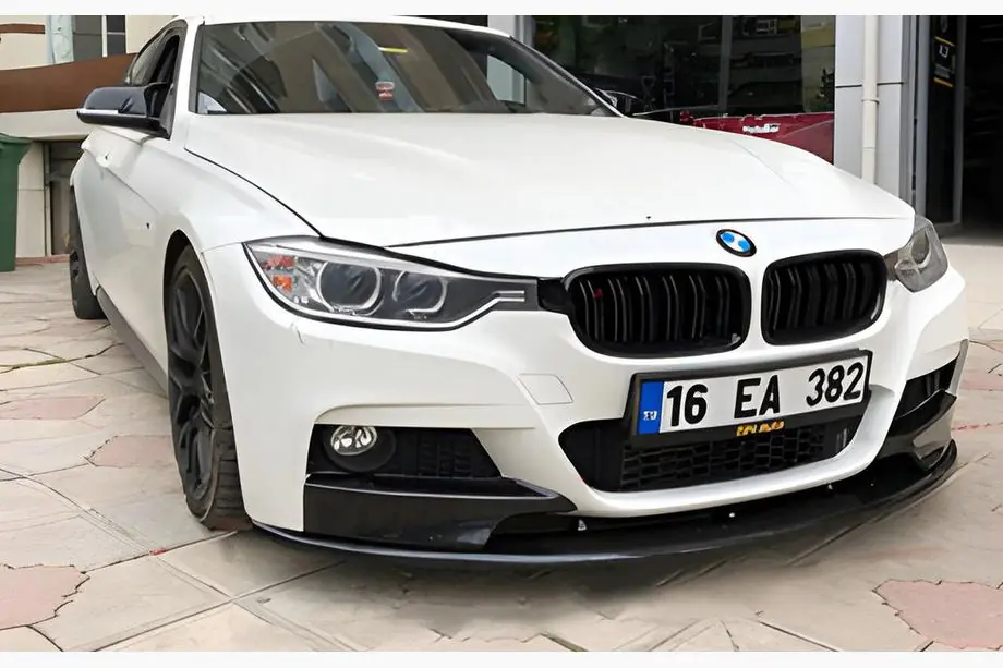 BMW 3 серія F30/F31 2012-2019 рр. Накладка на передній бампер DPT Lip (для M-Performance, чорний глянець)