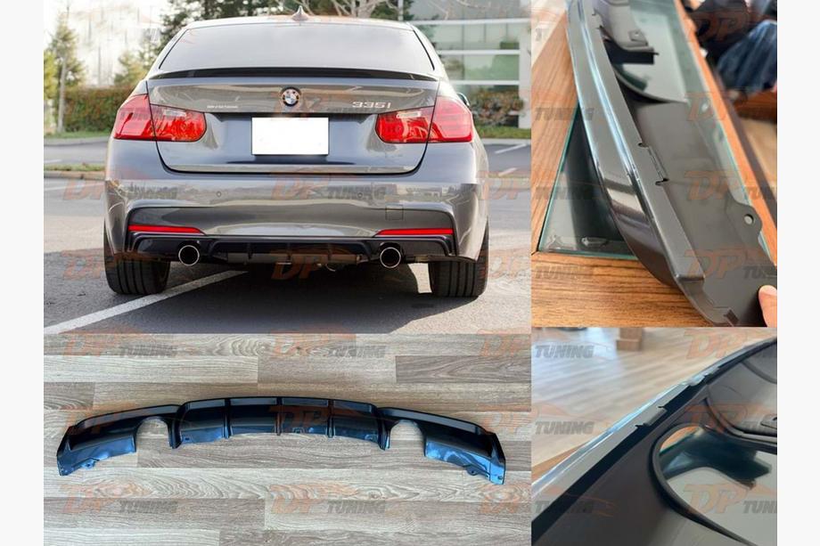 BMW 3 серія F30/F31 2012-2019 рр. Задній дифузор DPT V-4 (для M Performance, чорний глянець) Фото 4