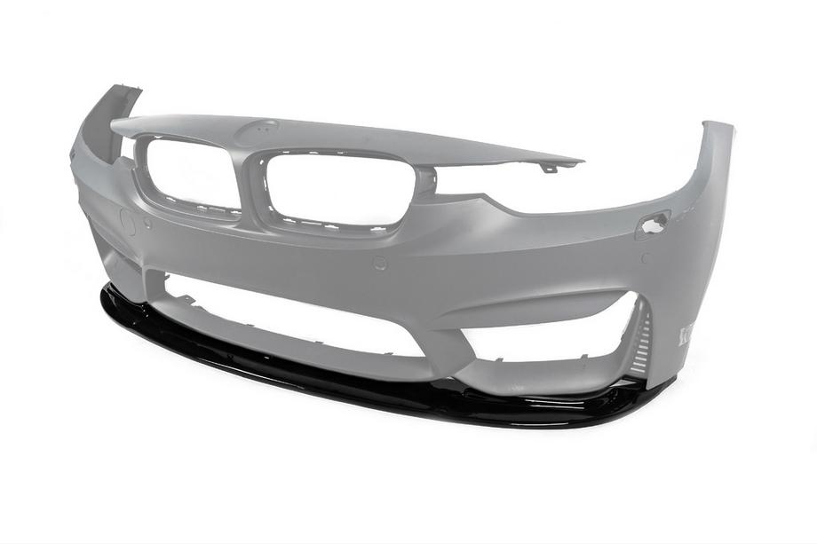 BMW 3 серія F30/F31 2012-2019 рр. Накладка на передній бампер DPT Lip V-1 (Для M3, чорний глянець) Фото 2
