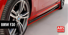 BMW 3 серія F30/F31 2012-2019 рр. Накладки на пороги DPT V-1 (під M-Sport пороги, чорний глянець) фото 1